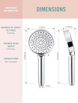 Cobbe Filtered Shower Head with Handheld, High Pressure 6 Spray Mode Showerhead with Filters, Water Softener Filters Beads for Hard Water - Remove Chlorine - Reduces Dry Itchy Skin, Chrome