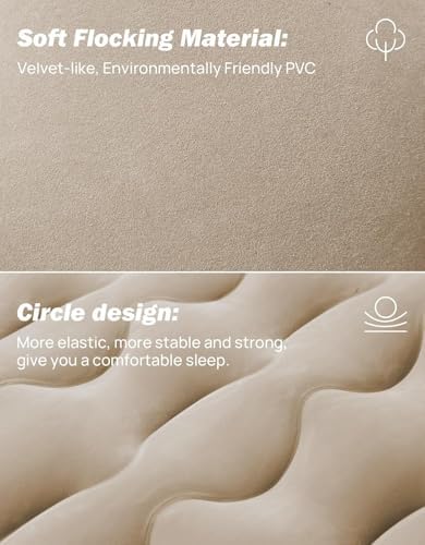 JOYTUTUS SUV Air Mattress Camping Bed,3.0 Thickened Flocking Car Camping Inflatable Mattress,Anti-Leakage,with 2 Pillows & Electric Pump Universal Car Bed for SUV Trunk and Rear Seat