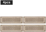 COSY HOMEER Soft Stair Treads Non-Slip Carpet Mat 28inX9in Indoor Stair Runners for Wooden Steps,Stair Rugs for Kids and Dogs, 100% Polyester TPE Backing 4pcs,Beige,Square