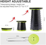 Upgraded Foldable Stool Thickened, Portable Collapsible Stool Retractable Stool for Fishing, Hiking Tours, BBQ, Parties, Outdoor Activities (Olive Green)