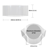 Supplement and Supply 215 x 28 mm Clear Perforated Shrink Band for Tubs, Containers, Large Canisters and More. [Compatible Diameter: 5"] - Bundle of 1,000