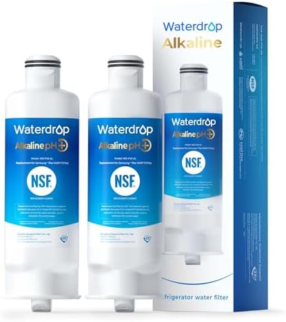 Waterdrop Alkaline DA97-17376B Water Filter, Enhances pH, Replacement for Samsung® HAF-QIN/EXP, DA97-08006C, RF28R7201SR, RF28R7351SG, WD-F45-AL, 2 Filters