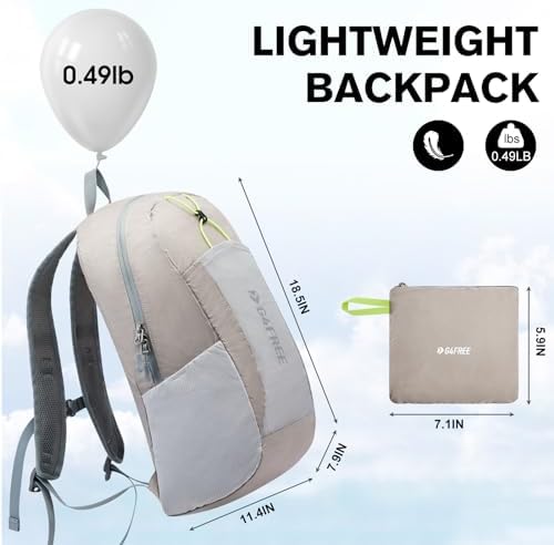 G4Free 24L Lightweight Packable Hiking Backpack Small Sport Travel Daypack Water Resistant for Women Men