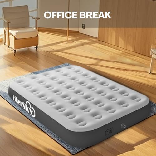 Full Air Mattress with Built in Pump,10" Blow up Air Bed, 2 Mins Quick Self-Inflation/Deflation, Foldable Inflatable Mattress for Home/Travel, 10'' Full Grey