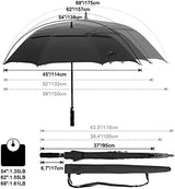 G4Free 47/54/62/68 Inch Automatic Open Golf Umbrella Oversize Extra Large Double Canopy Vented Windproof Waterproof Stick Umbrellas
