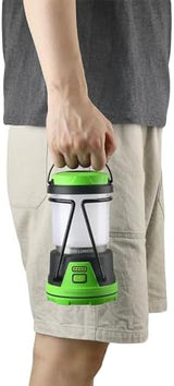 Rechargeable LED Camping Lantern - Power Outages, Hurricanes, Emergency, Hiking, Outdoor - Bright Battery Powered Electric Survival Light with Built-in Power Bank- Portable and Waterproof Camp Lantern
