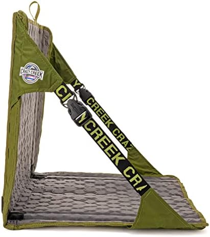 Crazy Creek HEX 2.0 Original Chair for Camping, Stadium Seating & More, Comfort on All Terrains, Adjustable Straps, Compact Design, Water-Resistant,Olive/Slate