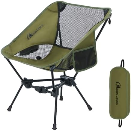 MOON LENCE Portable Camping Chair Backpacking Chair - The 4th Generation Ultralight Folding Chair - Compact, Lightweight Foldable Chairs for Hiking Mountaineering, Beach
