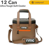 RTIC Ultra-Tough Soft Cooler 12 Can, Insulated Bag Portable Ice Chest for Lunch, Beach, Drink, Beverage, Travel, Camping, Picnic, Car, Trips, Floating Cooler Leak-Proof with Zipper