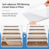 Non Slip Stair Treads for Wooden Steps,15 Pack 8" X 30" Stairs Carpet Treads Indoor with Reusable Peel and Stick Adhesive for Kids Elders and Pets,Polyester TPR Backing