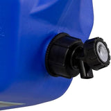 Scepter Flow Control 5 Gallon Water Jug with Spigot, Leak-Proof Heavy Duty Water Can for Camping Supplies, Storage, Hurricanes and More, Food Grade, BPA Free Container, 18.8 Liter Capacity, Blue