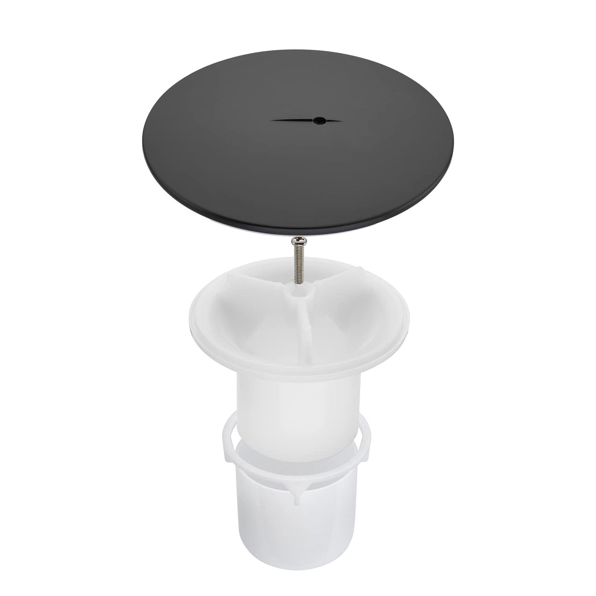 Sandy Beach Replacement Shower Waste Trap Cover, Black, 90mm Hole/115mm Cover, Fast Flow, ABS Plastic