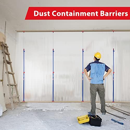 WORKPRO Cabinet Jack Support Pole, 54-114 Inches Steel Telescopic Quick Support Rod Adjustable 3rd Hand Support System with 154 lbs Capacity for Cabinet Jack, Drywall Jack& Cargo Bars, 2-Pack