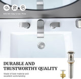 Pop up Sink Drain Stopper for Bathroom Vessel Vanity Sink Art Basin Brushed Nickel, Small Cap with Overflow, Metal Pop up Drain Strainer with Detachable Basket Stopper