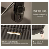 CANITORON Makeup Organizer,Large Capacity Skincare Organizer for Vanity,Cosmetic Organizer with 2 Drawers and Makeup Brush Holder for Bedroom Countertop and Bathroom Countertop Storage.(Gray)