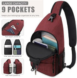 Crossbody Bags for Women Men Trendy Sling Bag Bakpack Casual Chest Bag with Convertible Shoulder Strap