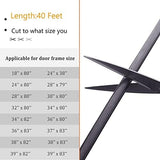 White Rubber Weather Stripping Door Seal Strip, D Shape Door Rubber Weather Seal Strip, SelfAdhesive Door Weatherstripping Soundproofing Door Sealing Strip for Windows (50 feet, White)