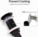 KES Bathroom Sink Drain Without Overflow Vessel Sink Lavatory Vanity Pop Up Drain Stopper Oil Rubbed Bronze Finish, All Metal Rustproof Brass and 304 Stainless Steel, S2008D-ORB