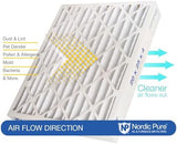 Nordic Pure 16x20x4 (15_1/2 x 19_1/2 x 3_5/8) Pleated MERV 8 Air Filters 2 Pack