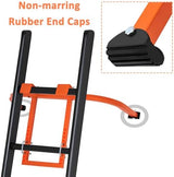 Ladder Stabilizer, Heavy Duty Steel Ladder Roof Hook Ladder Stabilizer with Wing Span/Wall Extension Accessory, Secure and Stable Ladder Standoff Arms for Roof Gutter with Anti-Slip Rubber Feet