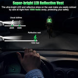 LED Reflective Vest Running Gear, 5 Colors Lights Up Running Vest Rechargeable for Night Walking Running Cycling Jogging, Adjustable Size for Men Women Kids