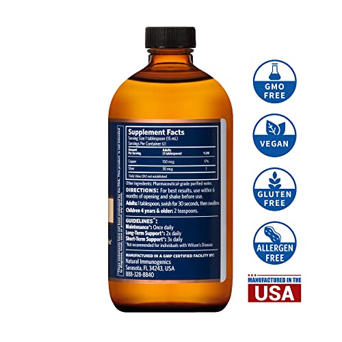 Sovereign Copper Bio-Active Colloidal Copper Hydrosol, Daily+ 4-in-1 Wellness Supplement for Joint and Bone*, Hair, Skin and Nails*, Cardiovascular Health* and Energy and Metabolism Support*, 32oz