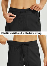 Willit Women's Quick-Dry Capris Hiking Travel Pants Striped Woven Workout Pants with Pockets Lightweight