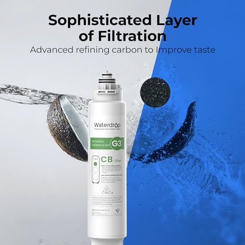 Waterdrop WD-G3-CB Filter, Replacement for WD-G3-W, WD-G3P600 and WD-G3P800-W Reverse Osmosis System, 1-year Lifetime