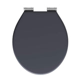 Universal Toilet Seat | Soft Close Hinges | Easy Clean | Quick Installation | Dark Grey
