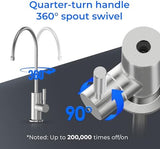 Waterdrop Filtered Water Faucet, Drinking Water Faucet, Reverse Osmosis Faucet, RO Faucet, RO Water Faucet, Water Filter Faucet for Kitchen Sink, Water Dispenser Faucet, Stainless Steel, Lead-Free