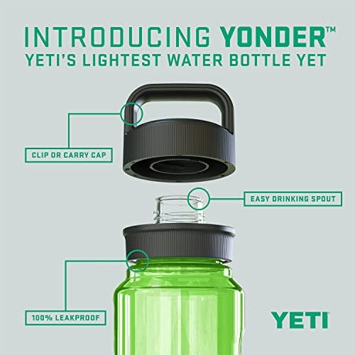 YETI Yonder Water Bottle with Yonder Chug Cap, Lightweight, Leakproof and BPA-Free