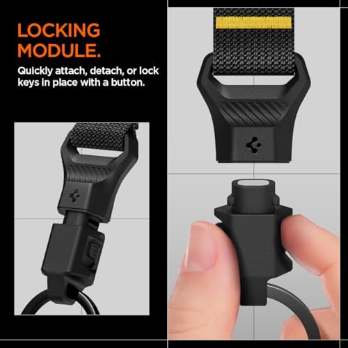 Spigen Life Magnetic Keychain Key Holder with HUB Compatible with MagSafe Accessories, Quick Release Magnetic System and Secure Lock System, Detachable Magnetic Keychain Key Ring Clip, Car Keychain