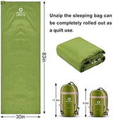 ECOOPRO Warm Weather Sleeping Bag - Portable, Waterproof, Compact Lightweight, Comfort with Compression Sack - Great for Outdoor Camping, Backpacking & Hiking-83 L x 30" W Fits Adults