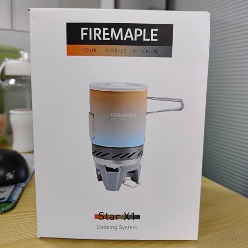 Fire-Maple "Fixed Star 1" Personal Cooking System | Pot/Jet Burner Stove System with Electric Ignition | Ideal for Hiking, Camping, Backpacking, Fishing, Hunting Trips and Emergency Use Multi
