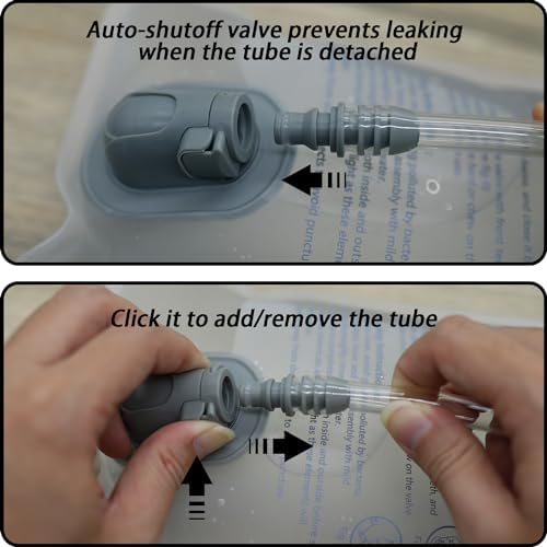 Hydration Bladder 2L-3L,Leak Proof Water Reservoir, BPA Free Military Water Storage Bladder Bag Hydration Pack Replacement Easy Clean for Bicycling Hiking Camping Hunting Running