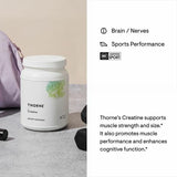 THORNE Creatine - Micronized Creatine Monohydrate Powder, Amino Acid Support for Muscles, Cellular Energy & Cognitive Function* - Unflavored - NSF Certified for Sport - 5 g per Serving - 180 Servings