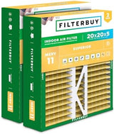 Filterbuy 20x20x5 Air Filter MERV 11 Allergen Defense (2-Pack), Pleated HVAC AC Furnace Air Filters Replacement for Honeywell FC100A1011, Lennox X0585 & More (Actual Size: 19.63 x 19.88 x 4.38 Inches)
