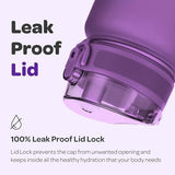 Hydracy Water Bottle with Time Marker -Large BPA Free Water Bottle & No Sweat Sleeve -Leak Proof Gym Bottle with Fruit Infuser Strainer & Times to Drink -Ideal for Fitness Sports & Outdoors