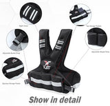 Adjustable Weighted Vest for Women & Men,4-10lb/11-20lb/20-32lb Vest with 6 Ironsand Weights for Strength Training,Weight Vest with Reflective Strip for Running Walking Exercise Workout