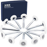XiKe 12 Pack White 2" Nylon Garage Door Roller 4" Stem, Quiet/Durable and High Load, Use 6200-2RS Double Seals Precision Bearings.
