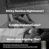 Wood Grain Peel and Stick Floor Tiles – 11.8” Width, Full Roll Length of 394" – Versatile Design for Any Space, Grey Self Adhesive Vinyl Flooring, Waterproof and Non-Slip Features