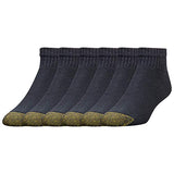 Gold Toe Men's Cotton Quarter Athletic Sock 6 Pair (12 PCS) 13-15 / Shoe: 12-16, BLACK)