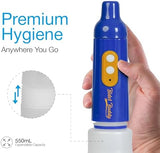 BIDET BUDDY® PureJet Portable Bidet for Travel | 400ml/min Flow | 500mAh Battery | 550ML Bottle | IPX7 Waterproof | USB-C Charging | Compact & High-Powered with Strong Pressure (Blue)