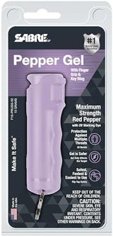 SABRE Pepper Gel with Fast Flip Top, Maximum Strength OC Spray, Snap Clip for Easy Carry and Fast Access, Finger Grip for More Accurate and Faster Aim, UV Marking Dye, 0.54 fl oz, Easy to Use Safety