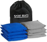 SPORT BEATS Cornhole Bags Set of 8 Regulation Weight & Size Corn Hole Bags Bean Bags for Cornhole Game Includes Carry Case