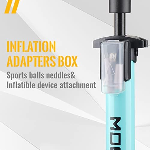 MOHEGIA Bike Floor Pump with Gauge,Air Bicycle Pump Inflator with High Pressure 160 PSI,Fits Schrader and Presta Valve