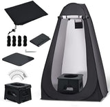 KNINE OUTDOORS Portable Camping Toilets with Height of 10.24", Privacy Tent with Carry Bags, Portable Potty for Outdoors, Washable and Foldable for RV Travel