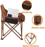 Portable Lightweight Compact Camping Foldable Chair with Carry Bag for Hiking Fishing Beach Brown