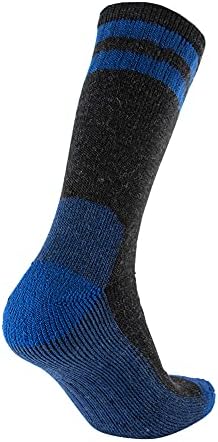 Cerebro Merino Wool Socks for Men, Cushioned Mid-calf Socks Moisture Wicking Men's Hiking Socks for Home, Trekking, Outdoors