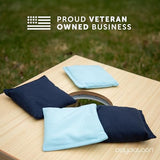 Play Platoon Cornhole Bags Weather Resistant- Set of 8 Regulation Bean Bags for Tossing- Official Professional Size & Weight Corn Hole Bags Two Color All Weather Cornhole Beans Bag Set with Tote Bag